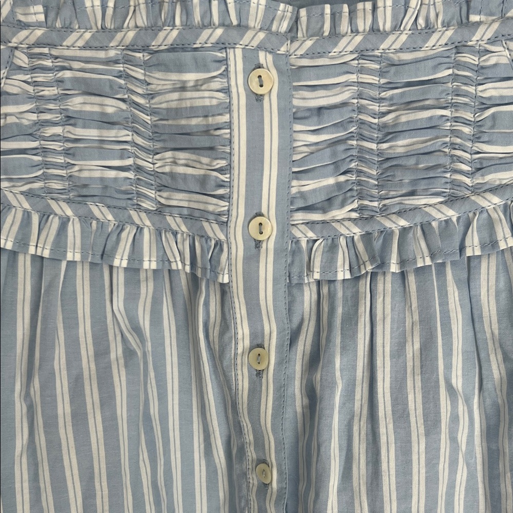 Anthropologie Blue and White Striped Tank Top - Picture 2 of 3